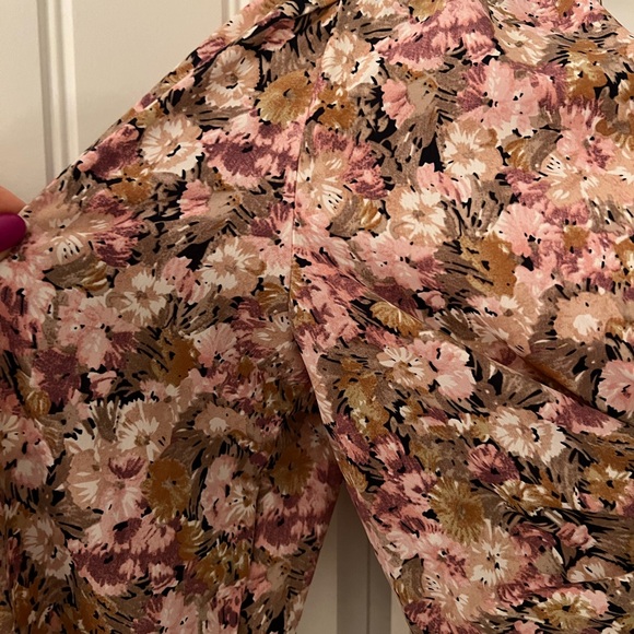 EN SAISON FLORAL BOHO TIE UP CROP TOP BLOUSE - Picture 6 of 14